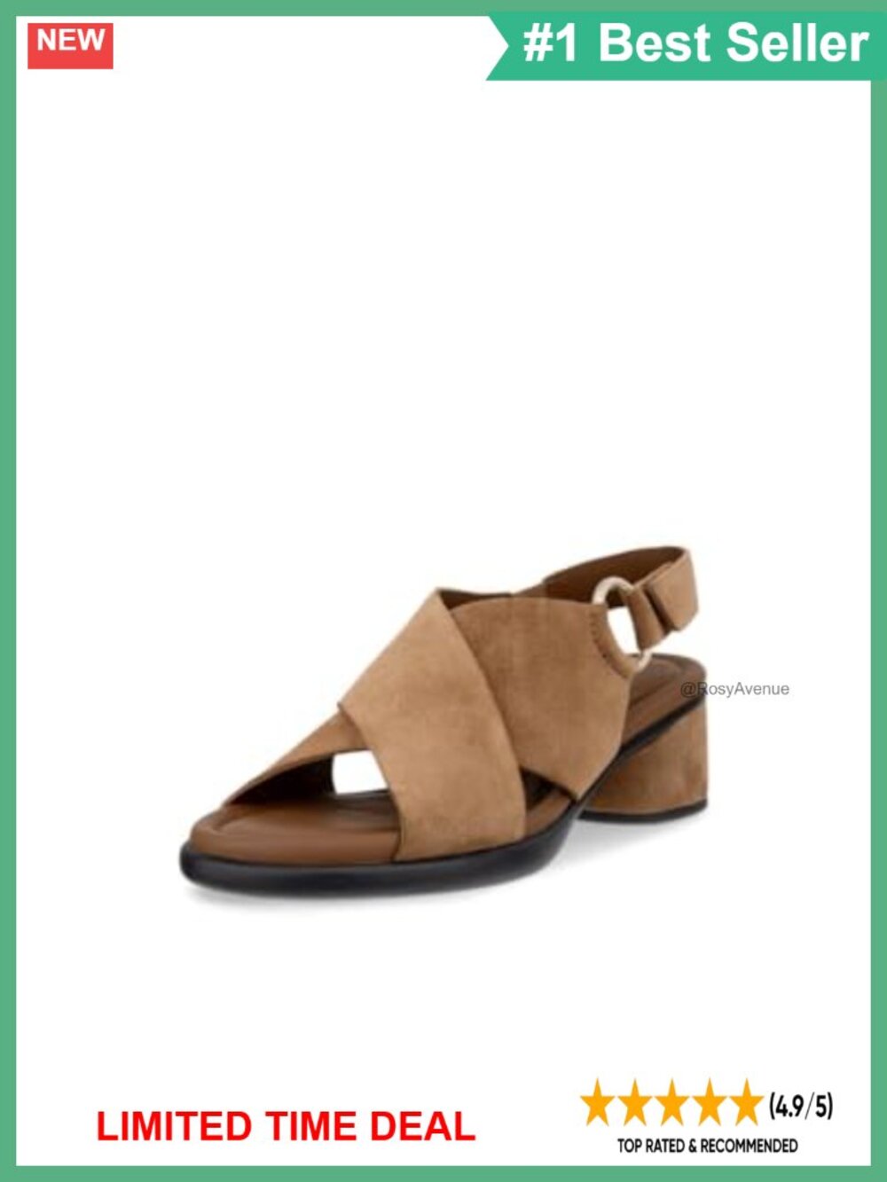 ECCO Sculpted Lx 35 Leather Block Heel Slingback Sandal